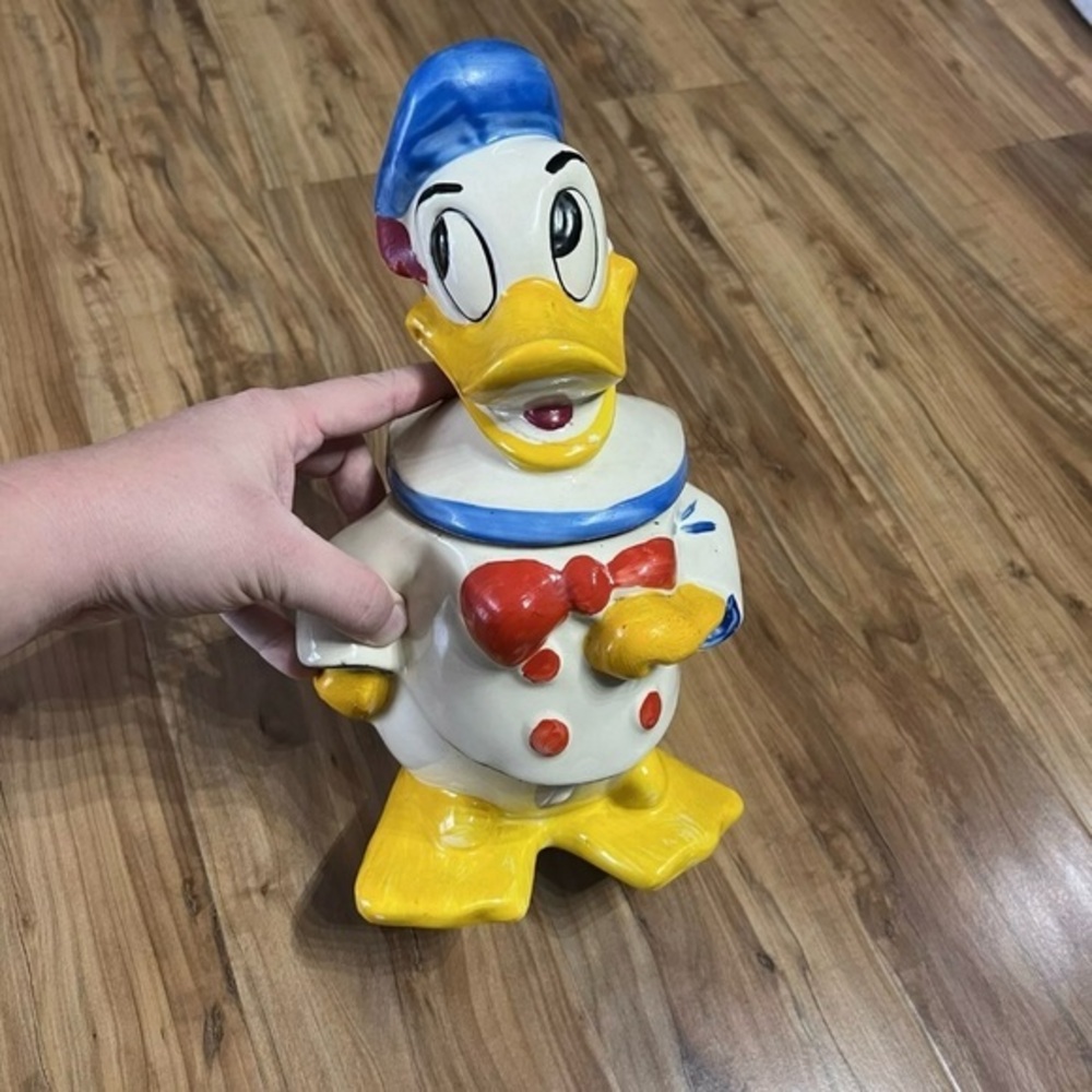 WALT DISNEY True Vintage DONALD DUCK Antique 12.5" Ceramic Cookie Jar 1940s RARE